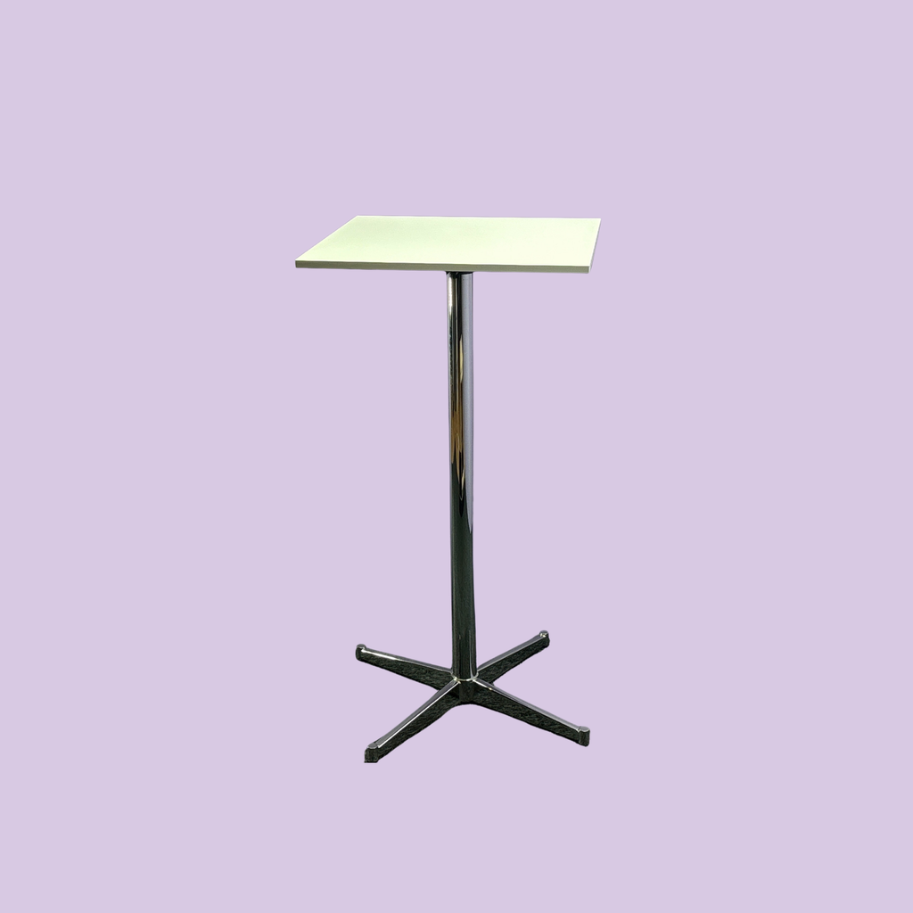 Square bar table - White
