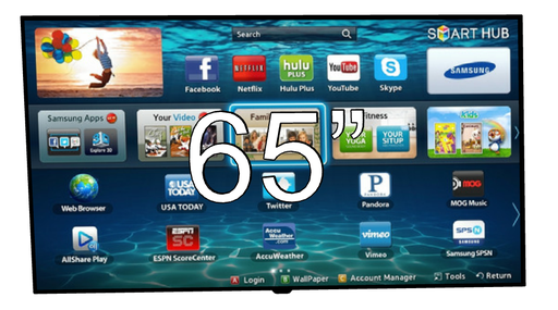 [2126] TV65" on wall/or TV-stand(e)